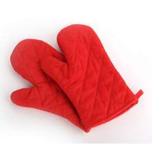 Heat-Resistant Microwave Oven Gloves, Padded, Non-Slip, Solid Color