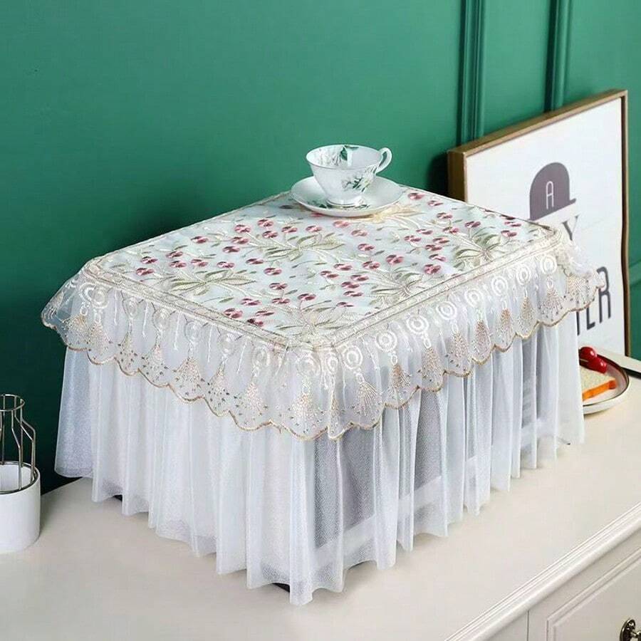 1 Stück Mikrowellen-Abdeckung, universell atmungsaktiv, vollständig geschlossen, waschbar, doppellagiges Gewebe, öl- und staubdicht, Geschenk zum Frauentag, Reiseaccessoires, Hochzeitsgeschenke, Y2K, Schlafzimmer, Kfz-Zubehör für Frauen, Küchendekoration, Hochzeit, Y2K, Party - Verschiedenfarbig - Übersicht 1