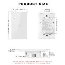 40A 8000W Max Power Smart WiFi Tankless Water Heater Switch - Touch Control Switch For Boiler And Heating System - Compatible With Alexa And Tuya Smart Life Home Automation - US/Brazil Standard AC 100-240V, Available In Black/White/Gold/Gray