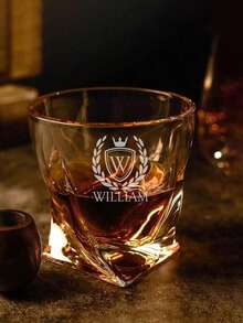 1件客製化扭轉威士忌杯，可客製姓名，300ml經典波本威士忌杯，個性化玻璃杯，伴郎與最佳伴郎婚禮禮物 - 多色 - 查看 2