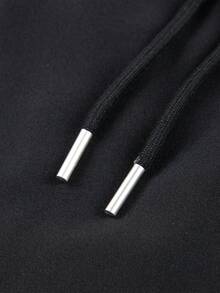 Men's Drawstring Sports Pants, With Waist Drawstring, Side Pockets, Unique Striped Design, Suitable For Running, Ball Sports, Fitness And Other Sports Activities Spring - Black - View 6