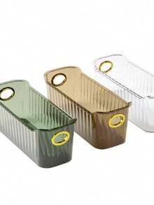 1 Piece Light Luxury Storage Box Desktop Narrow Cosmetic Basket Dustproof Makeup Organizer For Toiletries Jewelry Sundries Bathroom Bedroom Living Room Dorm Decor Home Organizing Supplies Light Luxury Dustproof Cosmetic Storage Box Desktop Narrow Organizer Basket For Toiletries Jewelry Sundries Bathroom Bedroom Living Room Dorm Accessory Home Organization & Decor