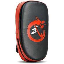 yeacher Boxing Pad Kick Boxing Muay Thai Punching Pad Curved Strike Shield Boxing Training Mitt Punching Pad ARC Pad Equipo de práctica de Boxeo para Hombres y Mujeres - Negro y rojo - Ver 1