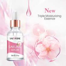 30ML Sakura Face Fluid Essence Moisturizing Skin Shining Cherry Blossom Hyaluronic Acid Serum Essence Shrink Pores Tightening Skin Face Solution