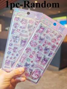 浮雕泡泡贴纸，钻石宝石贴纸，可爱漂亮，适合女孩，可用于装饰手机壳，粘性强，不易脱落，晶莹剔透（部分款式可能存在随机颜色差异） - 彩色 - 查看 11