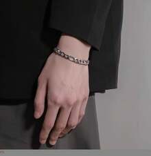 Unisex Figaro Link Bracelet 2025 New Arrival Niche High-Street Simple Stainless Steel Factory Wholesale Hypoallergenic Water-Resistant Everyday Wear Lightweight Durable Casual Jewelry For Couples Daily Layering Men Women - 銀色 - 查看 6