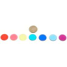 TendenciaHygloss Products, Inc - 100 fichas de plástico para Bingo de Color para Contar, fichas de Juego, marcadores translúcidos, 7/8 Pulgadas de diámetro, 100 UnidadesCalidad premium - Transparente - Ver 4