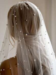 5.25ft X 10ft White Pearl Sheer Table Runner, 1pc, Pearl Lace Fabric With Pearl Decor, Suitable For Wedding Arch, Party Backdrop, Dining Table Decor, Centerpiece, Birthday Gift, Graduation Ceremony, Party Decoration, Bachelorette Party, Summer Beach, Back To School, Study Supplies, Room Decor - Multicolor - View 5