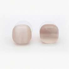 Colgante de ojo de gato cuadrado grueso para mujeres, estilo coreano, piedra de ojo de gato simple, aretes de mujer empaquetados individualmente, collar de rhinestone, joyería Ins - Pendientes de oro rosa - Ver 1