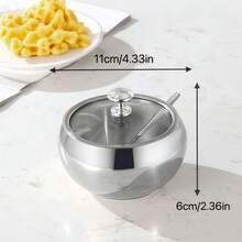 High Quality Coffee Sugar Canister/Spice Jar With Spoon, Gold Textured Stainless Steel, Large Capacity, Suitable For Kitchen And Home Use - Multicolor - View 6
