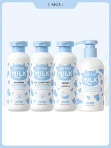 1 件套 LAIKOU 多功能牛奶樱花洗发沐浴套装（200ml 健康清洁牛奶洗发水 + 200ml 亮泽牛奶护发素 + 200g 滋养牛奶润肤乳 + 200ml 持久留香牛奶沐浴露），适合女性、妈妈、妻子、姐妹、青少年、女友，可用于浴室水疗。 - 淺藍色 - 查看 1