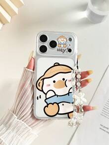 1个透明鸭子彩绘加厚防摔保护手机壳，附赠串珠手链配件，兼容 17 Pro/17 Air/17/17 Pro Max/16/11/16 Pro/16 Plus、Galaxy S25/S25 Plus/S25 Ultra/A16/A36/A26/A56/A50/A12/A32/A52、11/12 Pro/12/12 X/13 Pro/14 Pro/15 Pro、Redmi 10/9/Note9/12c/Note11 Pro/Note8 Pro - 彩色 - 查看 2