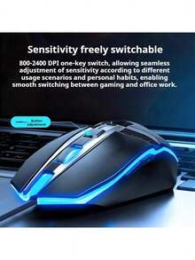Lenovo HP M270 Wired Gaming Mouse With Four-Color Cool Lighting Effects, Weighted Design, Suitable For Laptops And Desktops, Mechanical, Macro, Silent Operation