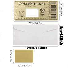 1/5Pcs Gold Scratch Off Card - Customizable Message Space, Random Color Envelope Included, Perfect Valentine's Day & Birthday Gift For Girlfriend & Wife - Multicolor - View 6