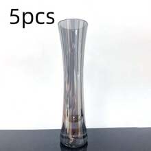 Creative Slim Waist Clear Glass Cup - Tall Transparent Juice/Beverage/Craft Beer/Milkshake/Sweet Wine/Champagne Glass, Ideal For Home Parties, Cafe Drinks, Daily Beverage & Bar Use - 60ML Smoky Gray - View 10