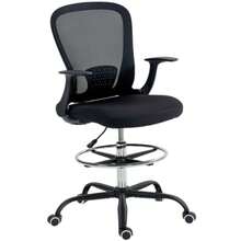 Height-Adjustable Office Chair With Adjustable Footrest And Lumbar Support, 62 X 59 X 119 Cm, Black - Black - View 1