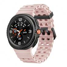 Marine Silicone Sport Band Compatible With Samsung Galaxy Watch 8 Classic 46mm Men Women, Soft Silicone Sport Breathable Band For Galaxy Watch 8 Strap 44mm 40mm,PinkFFSandssss - PinkFSandss - 查看 2