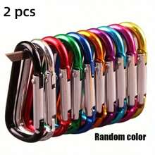 25pcs Heavy Duty Carabiners With Clip, Suitable For Camping, Hiking And Climbing - Multicolor - View 9