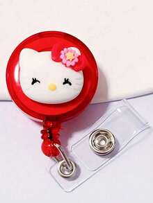 Sanrio 1Pc Cute Hello Kitty Kuromi Cinnamoroll Melody Cartoon Retractable Badge Clip - Multicolor - View 10