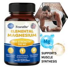 120 Capsules - 500 Mg Elemental Magnesium(Oxide/Citrate) - Energy Production, Strengthens Bones And Teeth - 1瓶 - 查看 9
