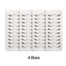 Waloshow 10对自然交叉猫眼假睫毛，拉长外眼角，放大双眼效果，适合日常、节日、度假、派对妆容，专业品质批发