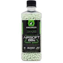 Balines Airsoft Aim Green Tracer Biodegradables, Balines que brillan en la oscuridad, 3,000 unidades, 0.20 gramos - / - Ver 1