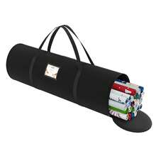 1个可折叠大容量圣诞礼物包装收纳袋，适用于节日装饰、生日派对、床底收纳、圣诞节、万圣节、圣诞家居装饰 - 彩色 - 查看 9