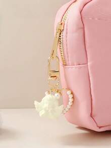 15个/5套天使珍珠心形钥匙扣，伴娘礼物，新娘送礼会回礼，婴儿送礼会回礼