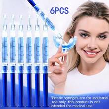 6支/包 PAP深层清洁牙齿美白笔，日常使用美白凝胶 - 藍色 - 查看 1