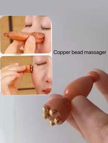 2pcs Face Massage Tools, Facial Beauty Scraper, Eye Area Massage Stick, Mini Lotus Facial Massager - Multicolor - View 3