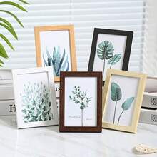 5/6/7/8/10 Inch A4 Minimalist Wooden Photo Frame, Freestanding Or Wall Mounted, Nordic Style, Great Gift - Multicolor - View 2