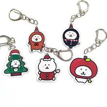 1set/5pcs Japanese Soft And Cute Anime Peripheral, Japanese Cute Little Bear Keychain, Acrylic Cute Backpack, Niche Student Gift Pendant, High-Value Cartoon Student Couple Pendant, School Gift, Perfect Small Gift For Fans, Family And Friends, Valentine's Day Gift, New Year's Gift, Valentine's Day Gift, Easter Gift - Multicolor - View 1