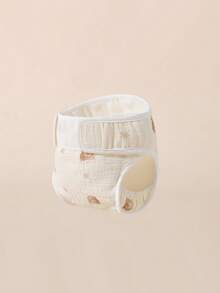 1pc Baby Mesh Double-Layer Gauze Diaper Pants, Newborn Baby Diaper Cover, Baby Supplies Diaper Bag Skirt, Infant Potty Training Diaper, Baby Diaper, Baby Diaper Pants, Baby Boy Underwear, Baby Clothing