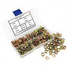 huiwuju 75/100/115pcs Galvanized Spring Hose Clamp Set - Durable Pinch-Style Fasteners, Suitable For 6-22mm Pipes - Oil, Fuel, Water Resistant - Comprehensive Metal Band Assortment - Multicolor - View 9