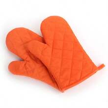 Heat-Resistant Microwave Oven Gloves, Padded, Non-Slip, Solid Color