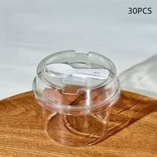 15pcs/30pcs Round Pudding Cup, Reusable Party Cup, Lid With Spoon, Novelty Mug, Transparent Mousse Cake Box, Yogurt Cup, Reusable Party Cup, Hand Wash Only, Suitable For Birthday, Graduation Season, Singles' Party, Wedding Season, Event Tableware, Party Supplies, Round Cup, Elegant Dessert Cup, Reusable Material, Durable Plastic, Comes With Spoon, Pudding Container, Dessert Enthusiasts, Event Planner, Reusable - Multicolor - View 9