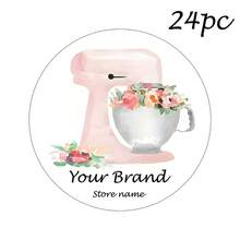 24pcs Personalised Baking Stickers Gift Labels,Custom Text,Party Baking Cake Shop Decoration Baked Pastries Add Personalized Custom With Store Name Stickers,ANY NAME Cakes Cake Box Cupcakes Etc - Multicolor - View 18