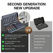 42 In 1 Magnetic Screwdriver Set DIY Ratchet Screwdriver Multi Bit Drive Set - Black - View 3