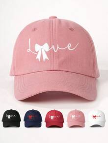 1 件刺绣蝴蝶结可调节太阳棒球帽，户外休闲防晒帽，适合春季、秋季、旅行、海滩度假，适合女士，Y2K 风格情人节 - 棒球帽 - 查看 22