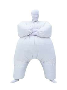 1 Set Adult Inflatable Costume Full Body Jumpsuit Funny Fancy Dress, Inflatable Party Toy Mascot Costume, Suitable For Role Play Party, Easter, Halloween, School Opening Ceremony, Extracurricular Activities, Festivals And Celebrations - White - View 22