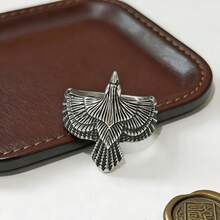 1 Stück modischer, rostfreier, wasserfester, verblassungsresistenter, hypoallergener Vintage Adler Punk Rock Stil Ring, geeignet für den täglichen Gebrauch, Lässig, Urlaub, Party, Geschenk für Männer - Eagle Herrenring - Übersicht 10