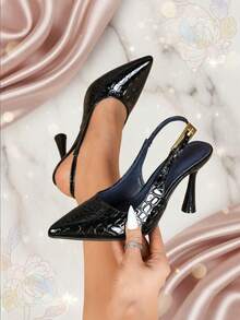 Women's Pointed Toe High Heel Shoes,  Elegant Party & Banquet Comfortable Fashion Stilettos - Black - View 1