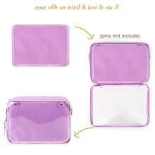 STEAMEDBUN Ita Bag Crossbody Small Ita Purse Pin Display Bag With Insert,Purple - 紫色的 - 查看 3