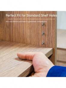 106pcs Metal Shelf Pins Kit, Nickel-Plated Support Pegs, 4 Styles, 5mm & 1/4 Inch, For Bookshelves, Cabinets, Kitchen Furniture & Closets