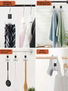 1pc 6-Claw Hanger Multifunctional Clothes Rack, 360° Rotating Bra & Underwear Storage Organizer