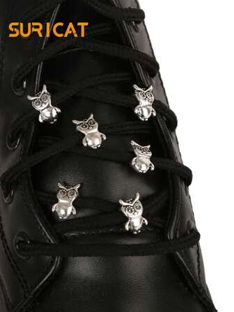 Suricat 6pcs Gothic Owl - DIY Home Decor And Craft Accessories, Shoes DIY Decoration, Cute Y2K Shoe Accessories, Suitable For Spring/Summer And Halloween