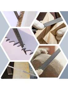 10件套优质针锉套装 - 轴承钢锉，带防滑人体工学手柄，适用于木材、塑料等材质的精密锉削 - 彩色 - 查看 8