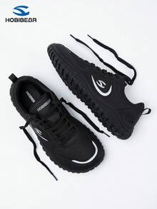 HOBIBEAR 新款男士训练鞋、健步鞋、跑步鞋，宽鞋头，软底，舒适 - 黑色 - 查看 6