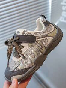 儿童多功能户外徒步鞋，2026秋季新款女童网面透气休闲鞋，韩版男童鞋 - 灰色 - 查看 5