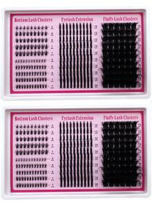 200D/160D/120D/100D80D/60D 4 IN 1 Lash Clusters Long 6-20mm Lash Spikes Lower Eyelashes Reusable Bottom Lashes 305pcs/295pcs/285pcs/275pcs/265pcs Eyelash Clusters Volume Individual Lashes DIY Spiky Lash Extension Manga Cluster Eyelash Extensions Mink Strips Lashes Thick - D - 查看 2
